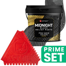 Sada čierna reliéfna pasta ARTMIE Midnight s umeleckým hrebeňom