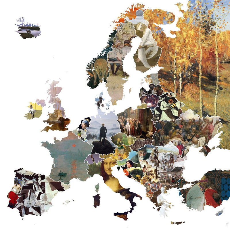 Umelecká mapa Európy. Vieš, aký umelec znázorňuje Slovensko?