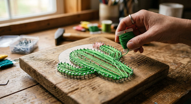 DIY drevená dekorácia: Návod na tvorenie s klincami
