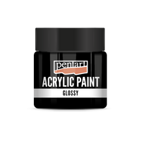 acrylic paint glossy 50 ml – čierna