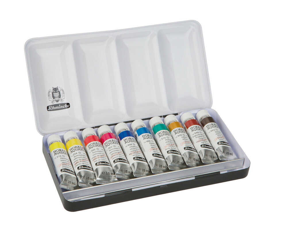 Kovový set akvarelových farieb Schmincke HORADAM 10 x 15 ml
