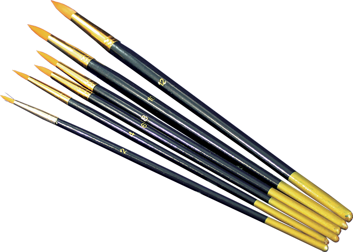 Sada kontúrovacích štetcov / 6 dielna – pointed, 6 pcs/pack, sizes 2,4,6,8,10,12