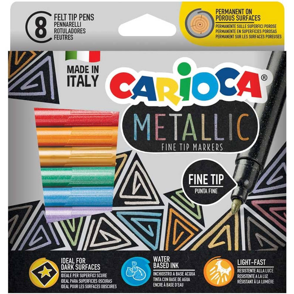 Carioca fixky Metallic, hrot, mix farieb