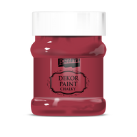 Dekoračná kriedová farba Chalky Pentart - 230 ml – cardinal-red