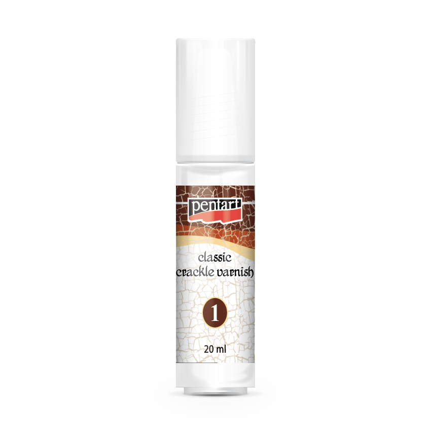 Krakelovací lak Pentart klasický, dvojkrokový, 20 ml sada