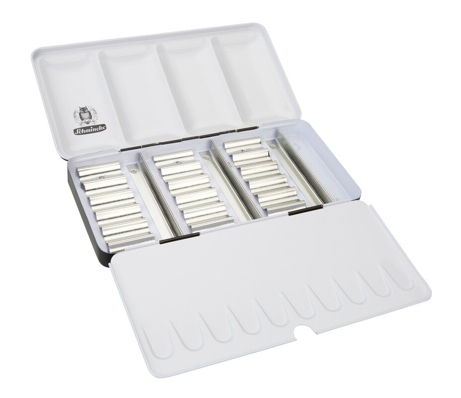 Prázdna kovová kazeta Schmincke na 18 x 5 ml túb