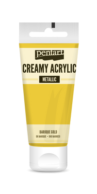 creamy acrylic metallic 60 ml – barokové zlato