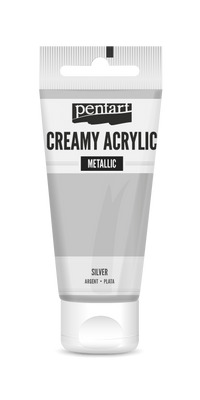 creamy acrylic metallic 60 ml – strieborná