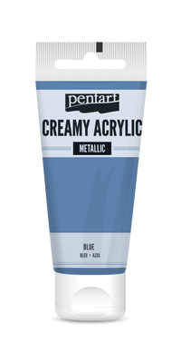 creamy acrylic metallic 60 ml – modrá