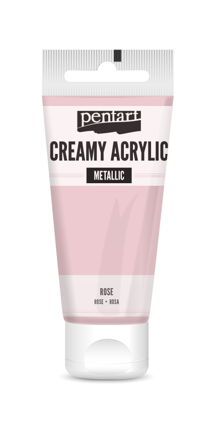 creamy acrylic metallic 60 ml – ružová