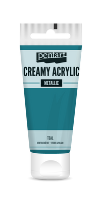 creamy acrylic metallic 60 ml – tyrkysová