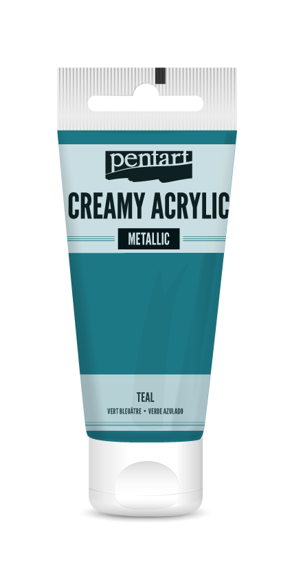 creamy acrylic metallic 60 ml – tyrkysová