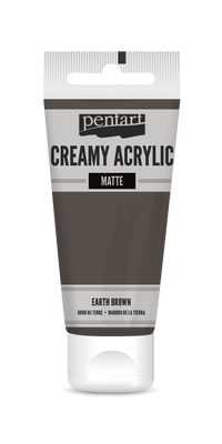 Krémová akrylová farba matná Pentart 60 ml – earth brown