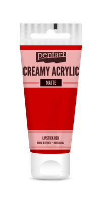 Krémová akrylová farba matná Pentart 60 ml – lipstick red