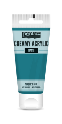 Krémová akrylová farba matná Pentart 60 ml – turquoise blue