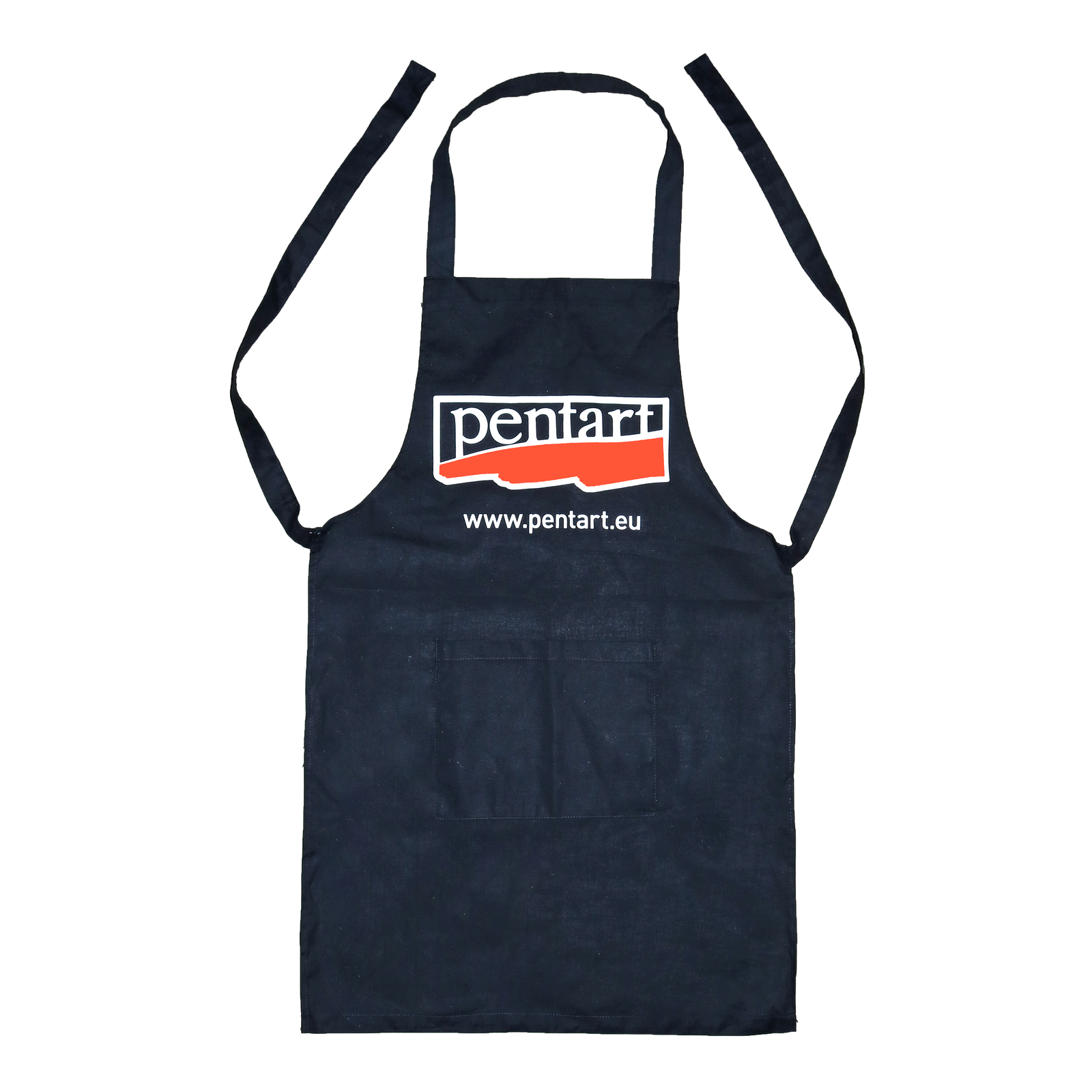 Bavlnená zástera s vreckom - 70 x 75 cm – cm, black with Pentart logo