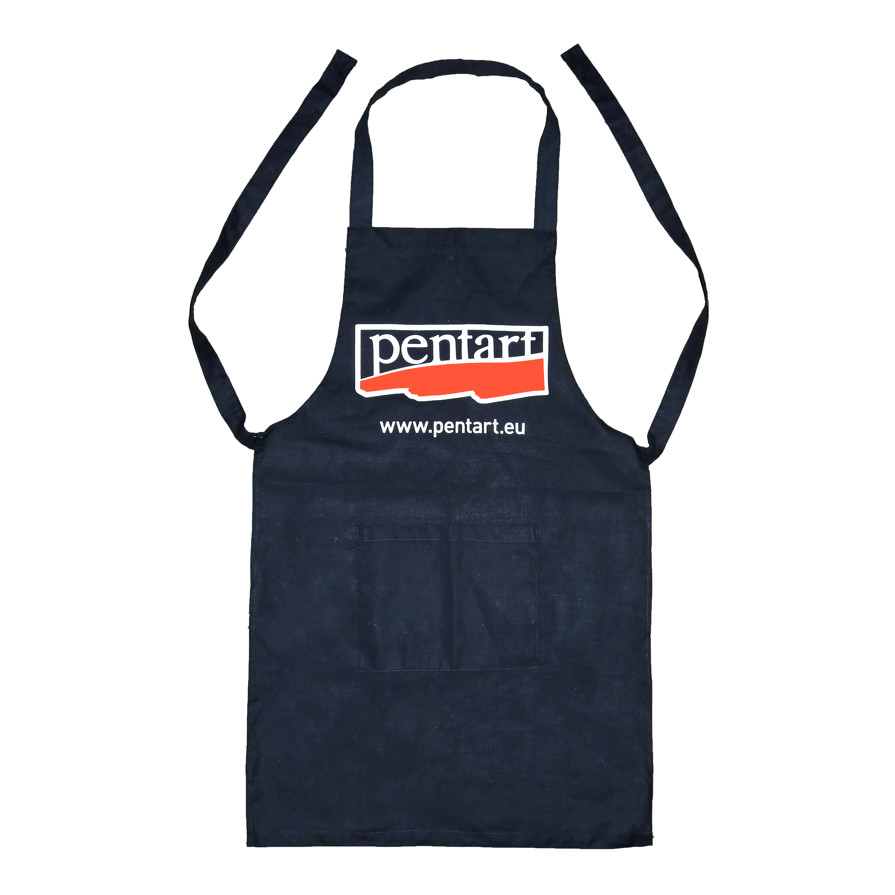 Bavlnená zástera s vreckom - 70 x 75 cm – cm, black with Pentart logo