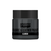 glamour fabric & leather paint 50 ml – starostrieborná