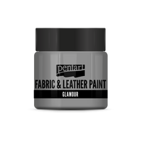 glamour fabric & leather paint 50 ml – strieborná