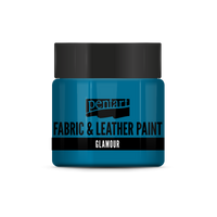 glamour fabric & leather paint 50 ml – strieborno-modrá