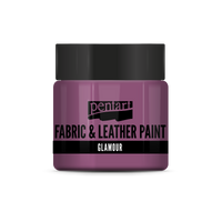 glamour fabric & leather paint 50 ml – strieborno-ružová