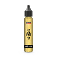 Glitrové 3D pero Pentart 3D Decor Pen - zlatá, 30 ml