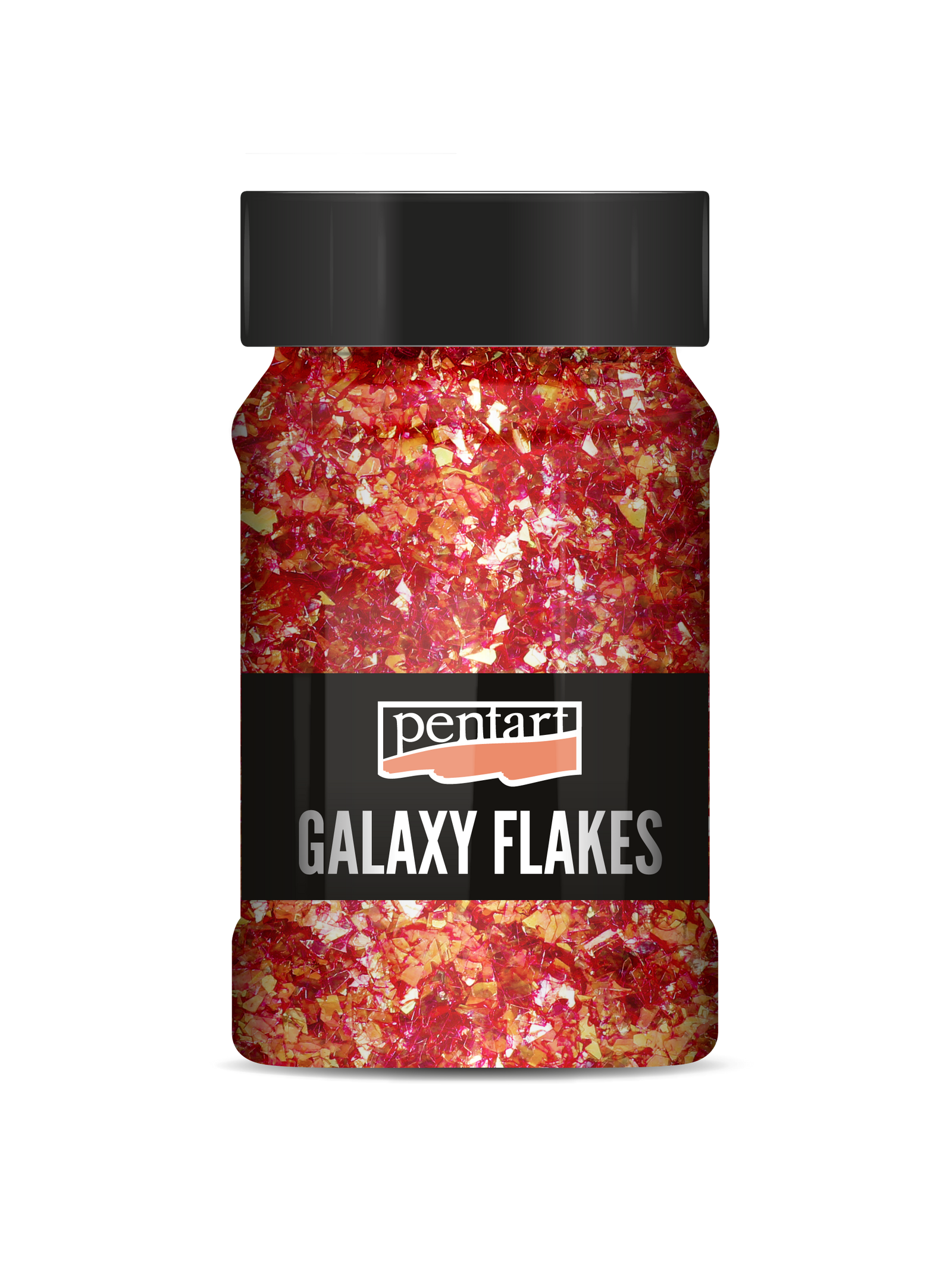 Dekoračné vločky Pentart Galaxy Flakes Ida red-gold min. 15 g