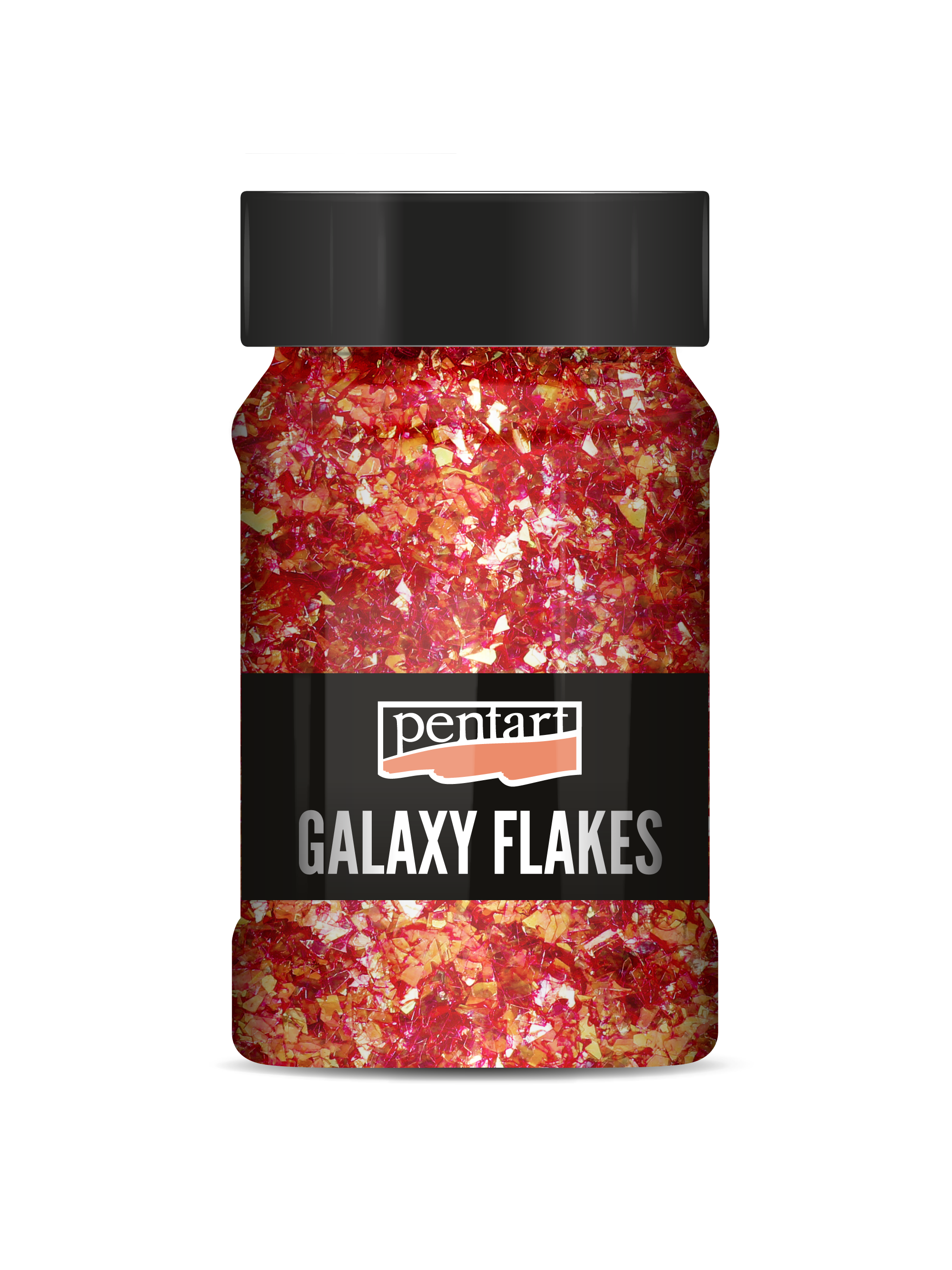 Dekoračné vločky Pentart Galaxy Flakes Ida red-gold min. 15 g