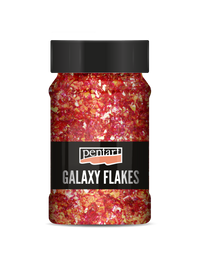 Dekoračné vločky Pentart Galaxy Flakes Ida red-gold min. 15 g