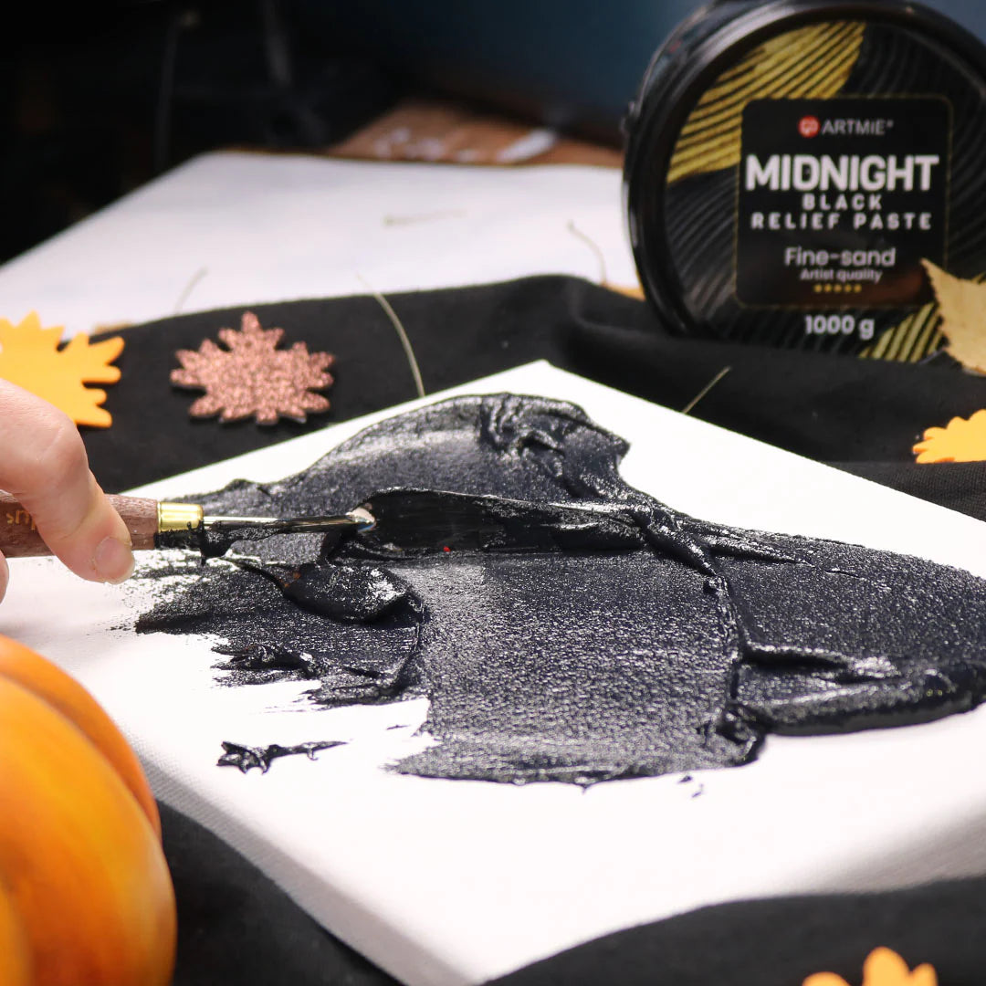 3D čierna reliéfna pasta ARTMIE Midnight | rôzne gramáže
