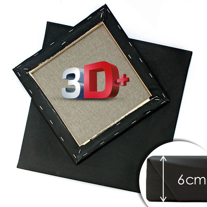 3D+ Čierne maliarske plátno na ráme PROFI | rôzne rozmery — obrázok 5