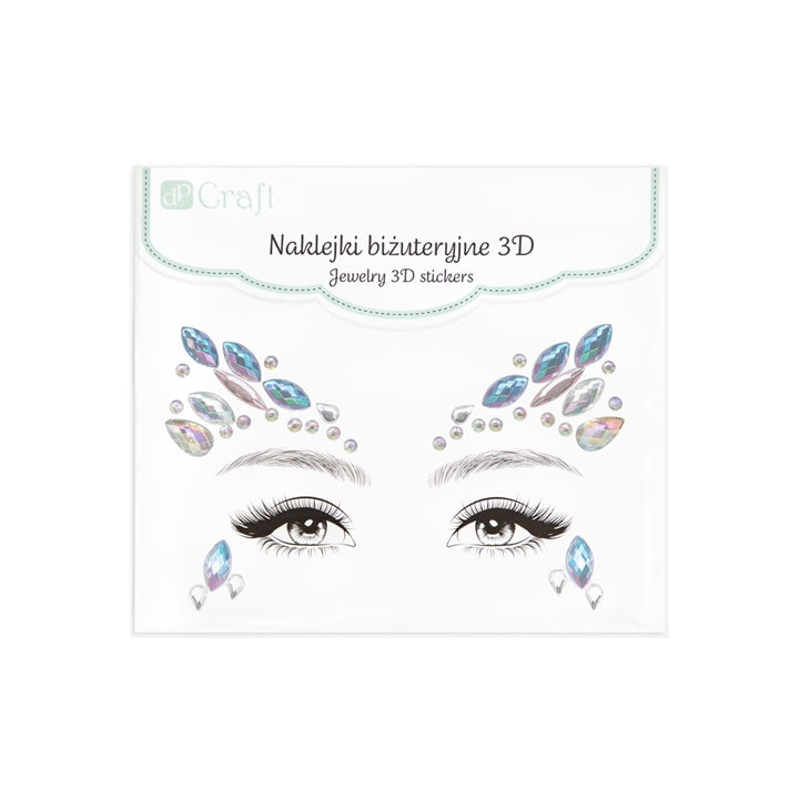 3D samolepky s kamienkami na tvár – Nočná krása