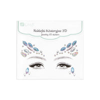3D samolepky s kamienkami na tvár