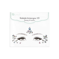 3D samolepky s kamienkami na tvár