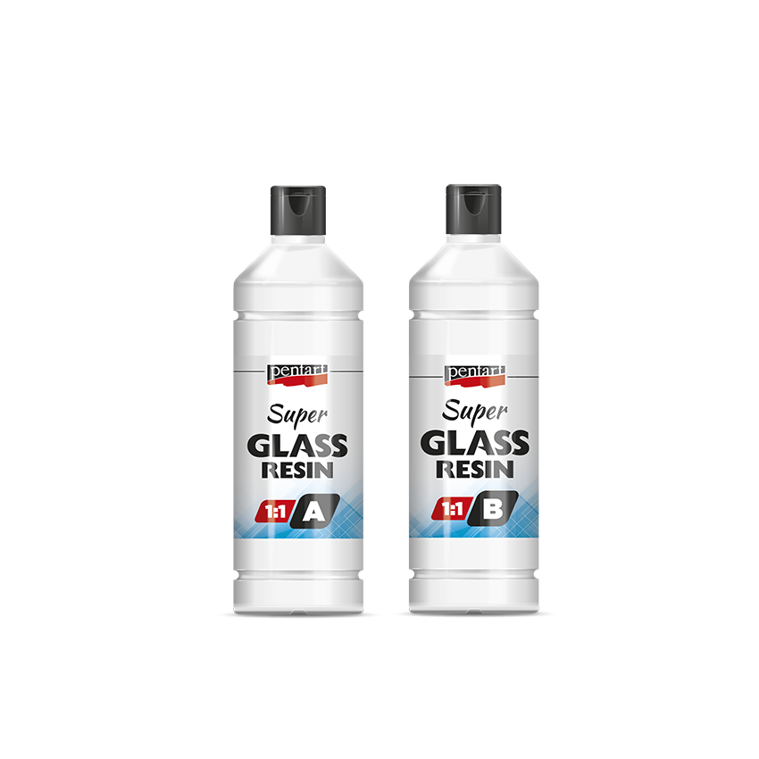 Číra živica Super Glass Pentart 1:1 - 2 x 40 ml – 125 ml