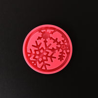 Silikónová forma na živicu Pentart - domino 2 ks – Christmas ornament - snowflake