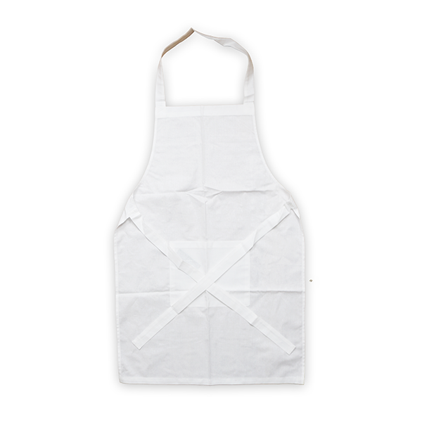 Bavlnená zástera s vreckom - 70 x 75 cm – cm, white