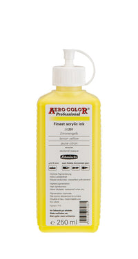Akrylový atrament Schmincke AERO COLOR Professional 250 ml – 201 Citrónová žltá