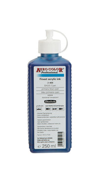 Akrylový atrament Schmincke AERO COLOR Professional 250 ml – 405 Primárna modrá cyan