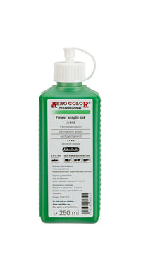 Akrylový atrament Schmincke AERO COLOR Professional 250 ml – 502 Permanentná zelená