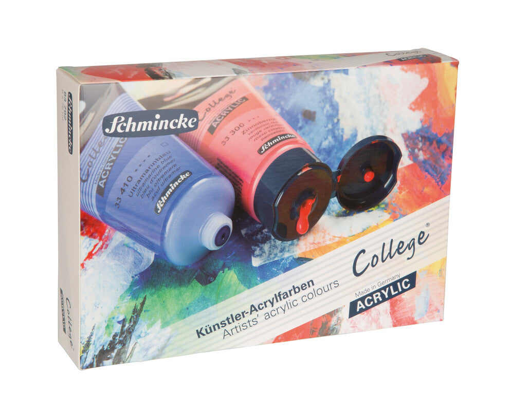 Akrylové farby Schmincke College Acrylic – kartónová sada 5 x 75 ml