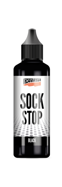 Pentart Sock stop tekutá protišmyková hmota čierna 80 ml