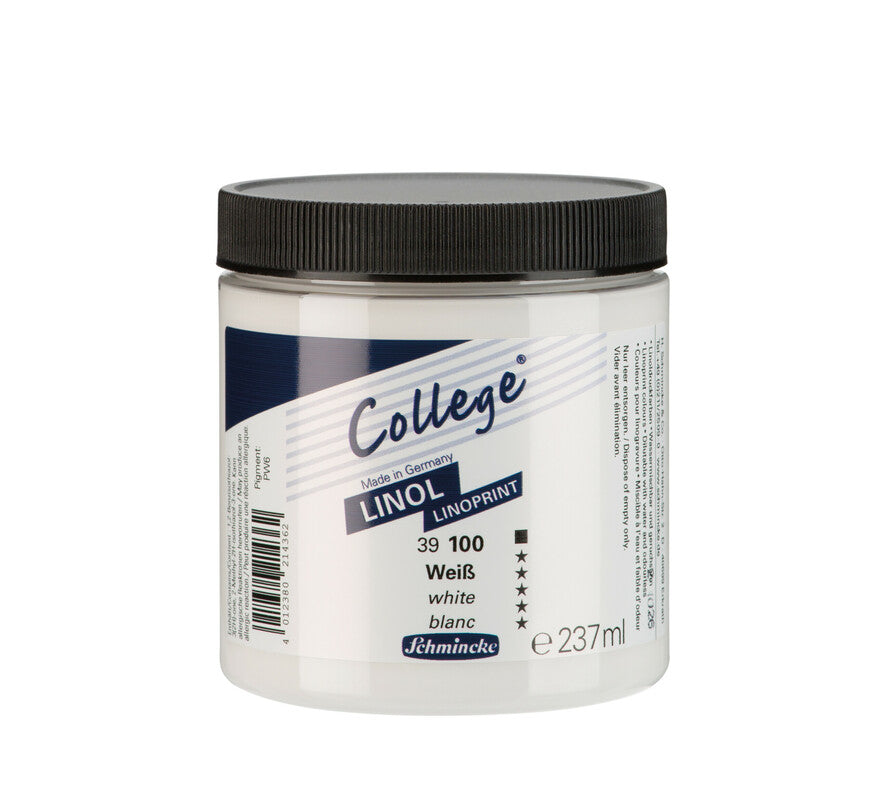 Farba na linoryt Schmincke College Linol 237 ml – 100 Biela