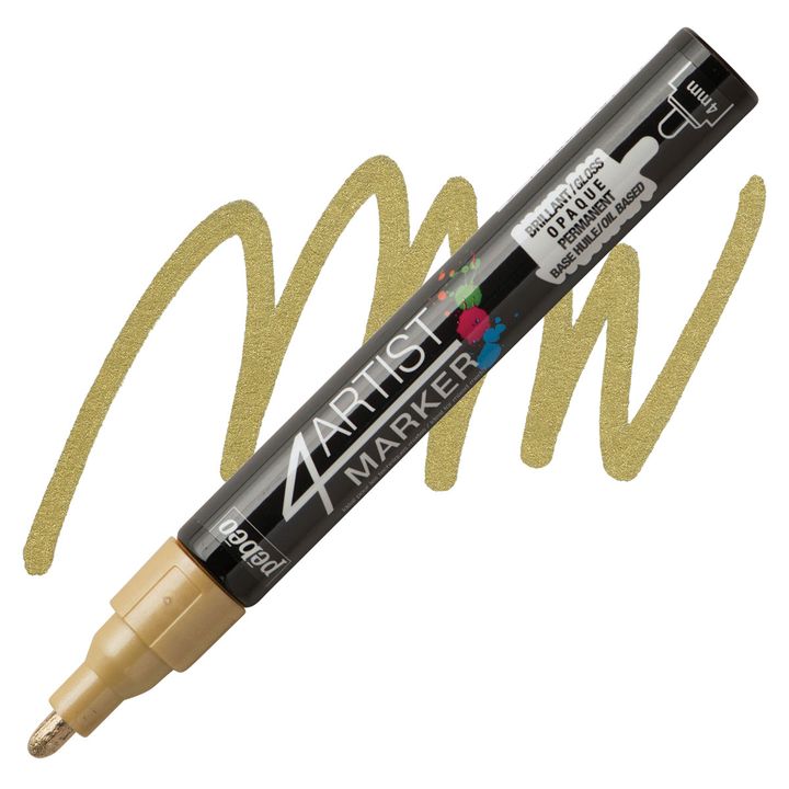 4ARTIST MARKER Pébéo na olejovej báze 4mm – zlatá