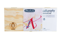 Drevený set kvašových farieb Schmincke Calligraphy Gouache, 12 x 20 ml