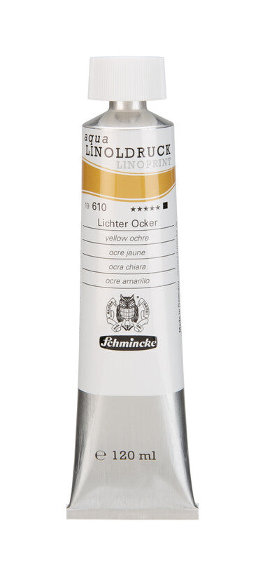 Farby na linoryt Schmincke aqua-LINOPRINT 120 ml – 610 Žltý okrový