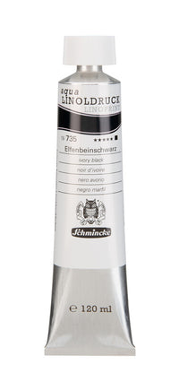 Farby na linoryt Schmincke aqua-LINOPRINT 120 ml – 735 Slonovinová čierna