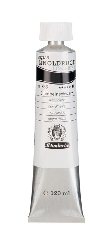 Farby na linoryt Schmincke aqua-LINOPRINT 120 ml – 735 Slonovinová čierna