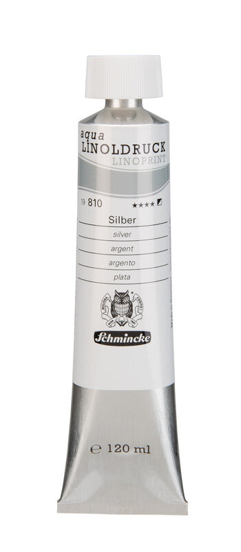 Farby na linoryt Schmincke aqua-LINOPRINT 120 ml – 810 Strieborná