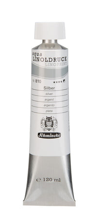 Farby na linoryt Schmincke aqua-LINOPRINT 120 ml – 810 Strieborná